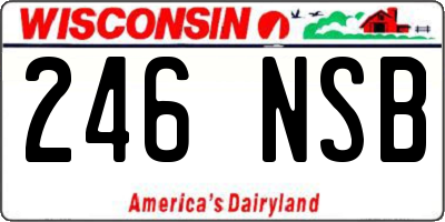 WI license plate 246NSB