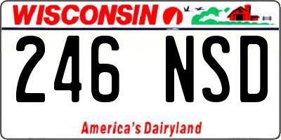 WI license plate 246NSD