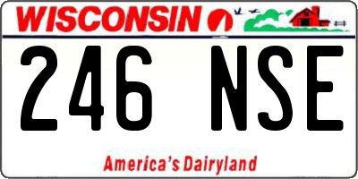 WI license plate 246NSE