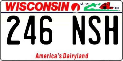 WI license plate 246NSH