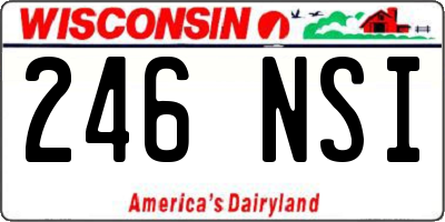WI license plate 246NSI