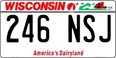 WI license plate 246NSJ