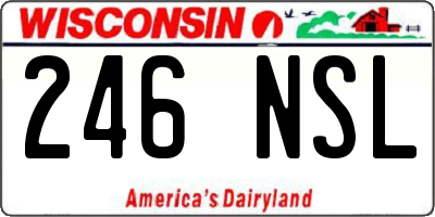 WI license plate 246NSL