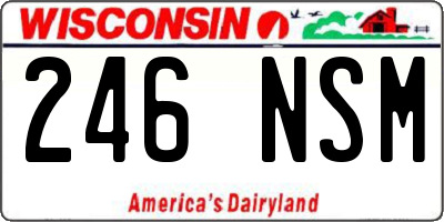 WI license plate 246NSM