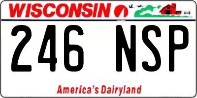 WI license plate 246NSP