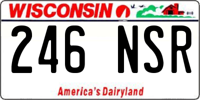 WI license plate 246NSR
