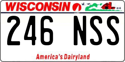 WI license plate 246NSS
