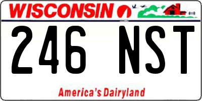 WI license plate 246NST