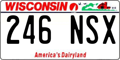 WI license plate 246NSX