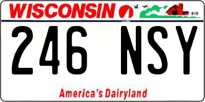 WI license plate 246NSY