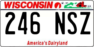 WI license plate 246NSZ