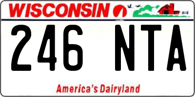 WI license plate 246NTA