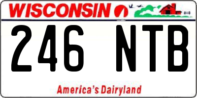 WI license plate 246NTB