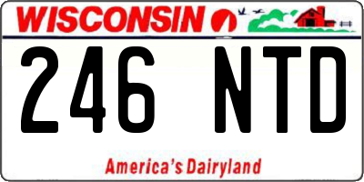 WI license plate 246NTD