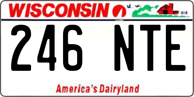 WI license plate 246NTE