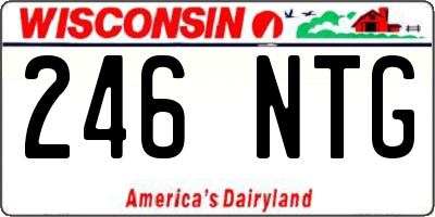 WI license plate 246NTG