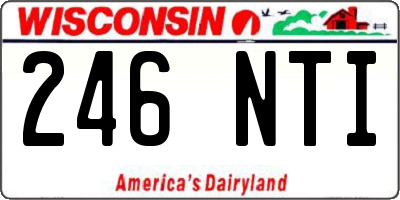 WI license plate 246NTI