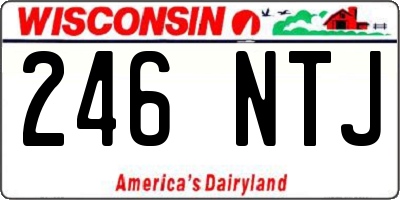 WI license plate 246NTJ