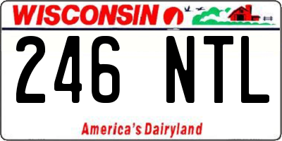 WI license plate 246NTL