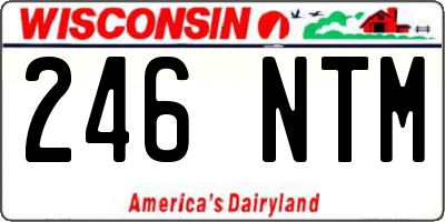 WI license plate 246NTM