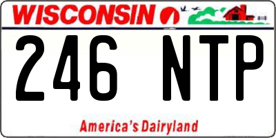 WI license plate 246NTP