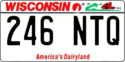 WI license plate 246NTQ