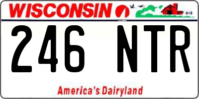 WI license plate 246NTR