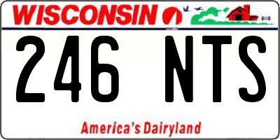 WI license plate 246NTS