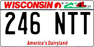 WI license plate 246NTT