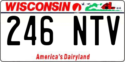 WI license plate 246NTV