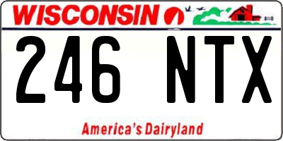 WI license plate 246NTX