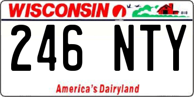 WI license plate 246NTY