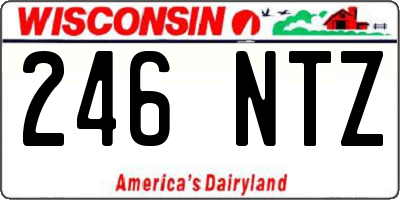 WI license plate 246NTZ