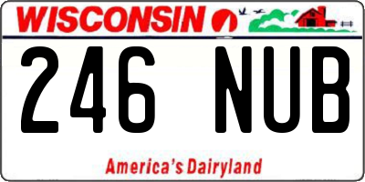 WI license plate 246NUB