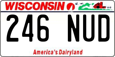 WI license plate 246NUD