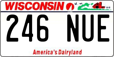 WI license plate 246NUE