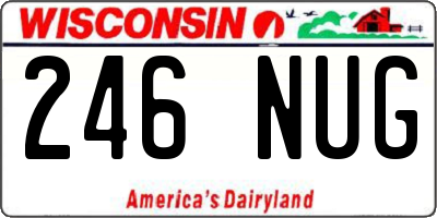 WI license plate 246NUG