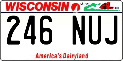 WI license plate 246NUJ