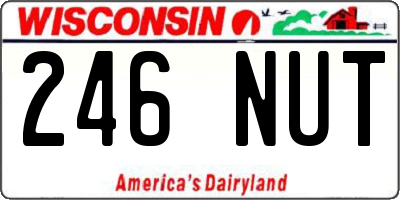 WI license plate 246NUT