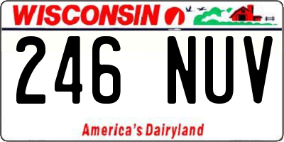 WI license plate 246NUV