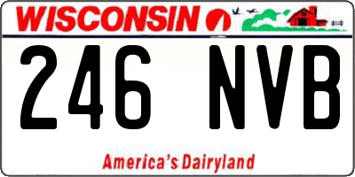 WI license plate 246NVB