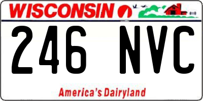 WI license plate 246NVC