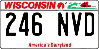 WI license plate 246NVD