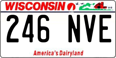 WI license plate 246NVE