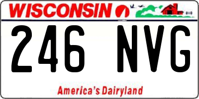 WI license plate 246NVG
