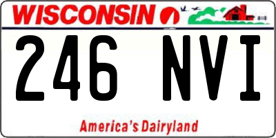 WI license plate 246NVI