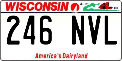 WI license plate 246NVL