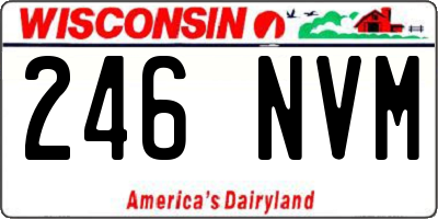 WI license plate 246NVM