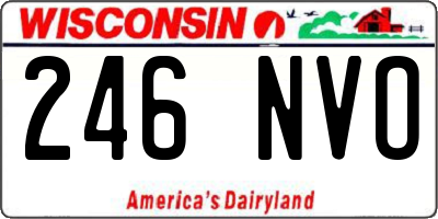 WI license plate 246NVO