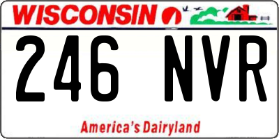 WI license plate 246NVR